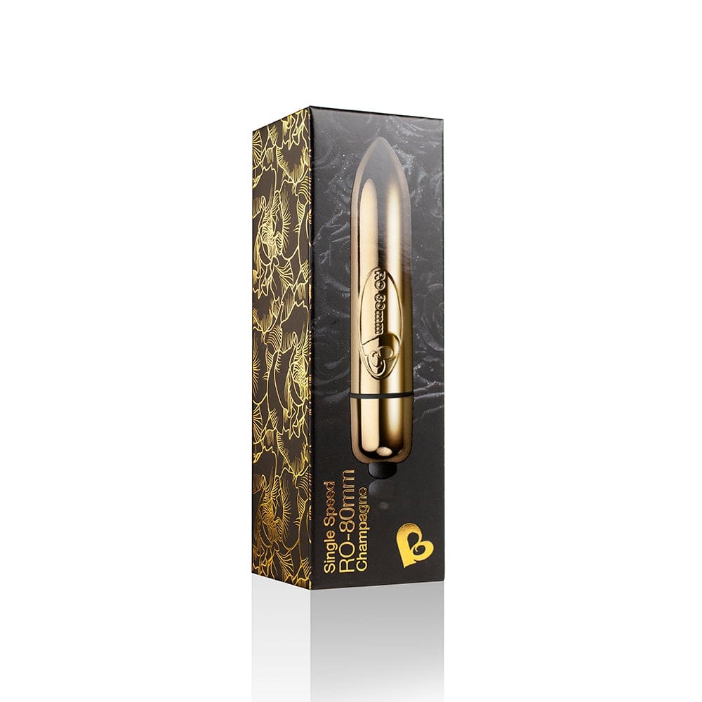 RO-80 Single Speed Bullet Champagne Gold Vibrator Toy Secondary image