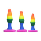 Rainbow Ready Anal Trainer Set – Premium Silicone, Multisize Anal Toys > Anal Range > Butt Plug Kits