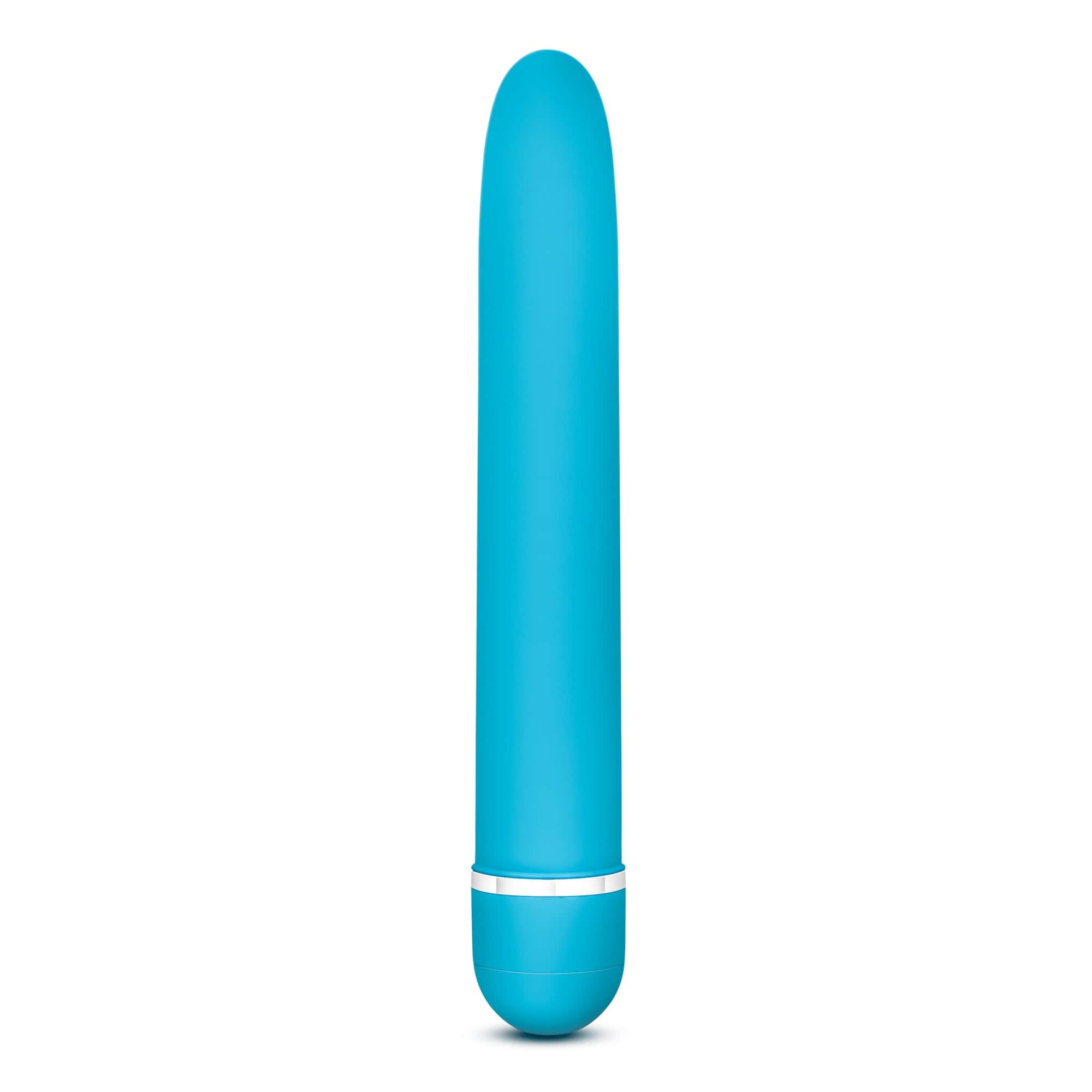 Rose Luxuriate Blue 7 Inch Vibrator with Satin Finish > Vibrators > Standard Vibrators Main image
