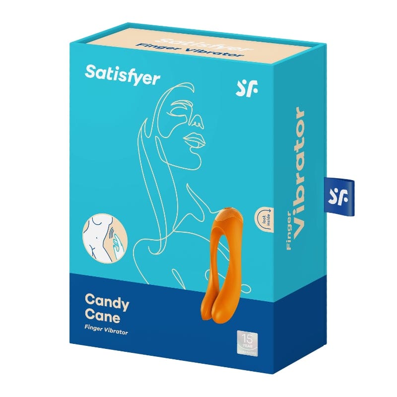 Satisfyer Candy Cane Finger Vibe Orange - Compact Pleasure Toy Secondary image