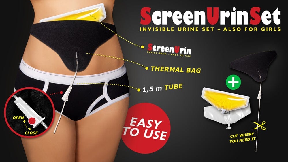 ScreenUrin Set for Her – 1.5m Tube and 80ml Capacity Urine Delivery System Drug Screening Main image
