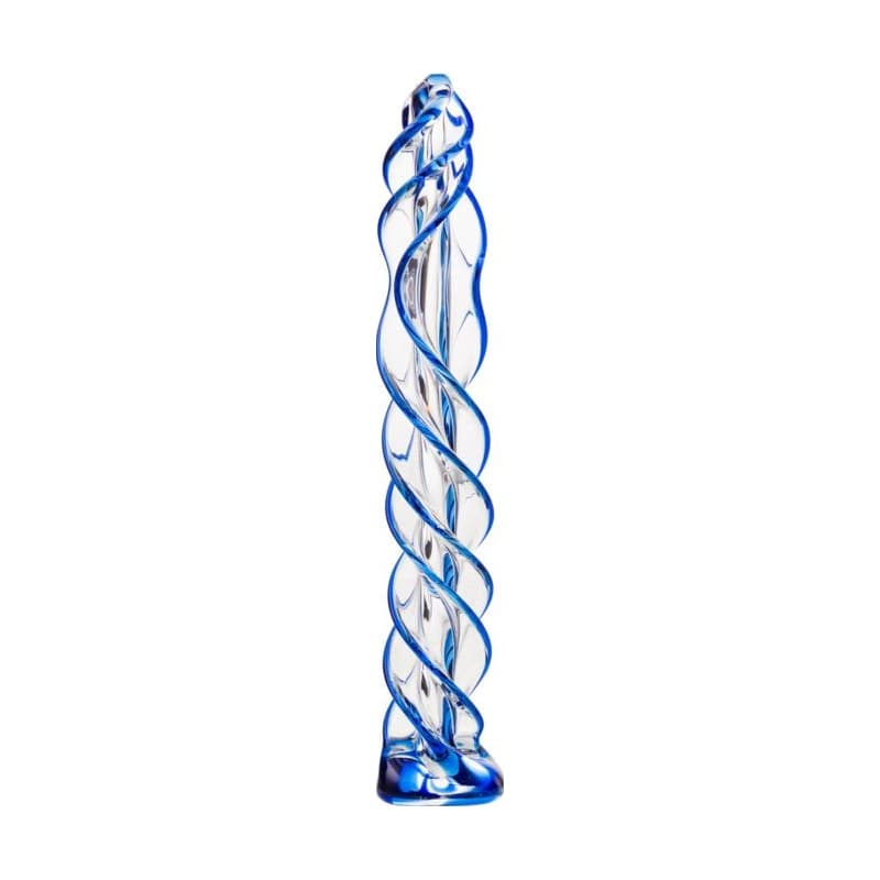 Sexus Glass Dildo Blue Helix 18.7 Centimeters > Glass > Dildos