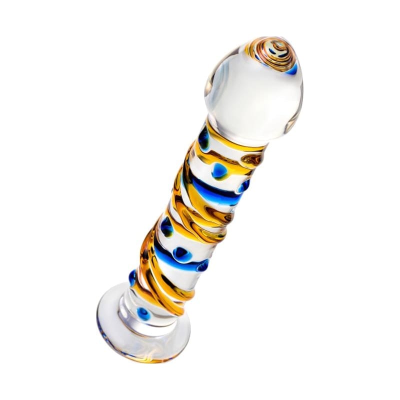 Sexus Glass Dildo Yellow 17.2 Centimeters Body Safe Secondary image