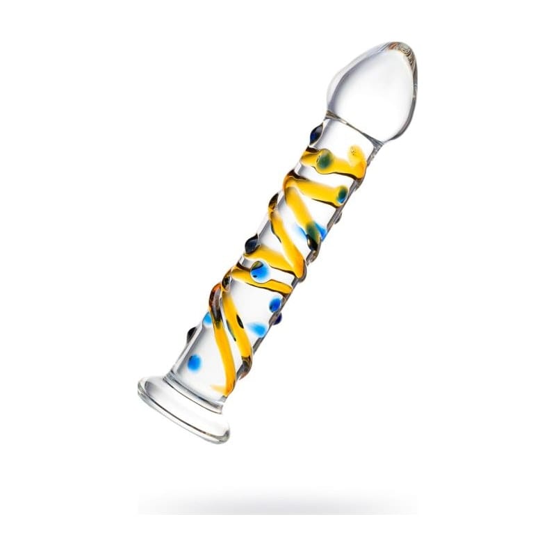 Sexus Glass Dildo Yellow 17.2 Centimeters Body Safe > Glass > Dildos