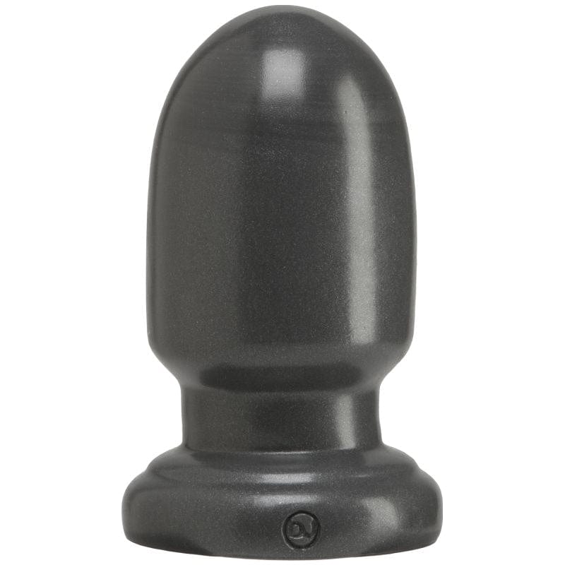 Shell Shock Small Anal Plug Gun Metal Finish 6 Inch Height 9.11 Inch Girth Butt Plugs