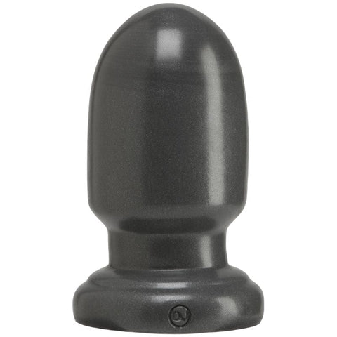 Shell Shock Small Anal Plug Gun Metal Finish 6 Inch Height 9.11 Inch Girth Butt Plugs