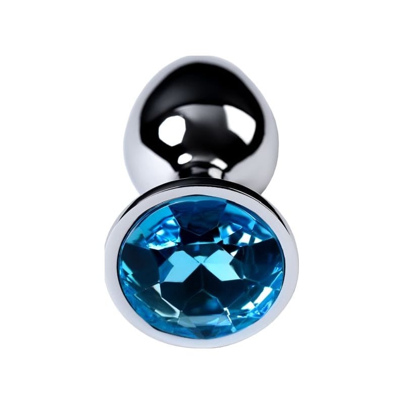 Silver Metal Anal Plug with Topaz Crystal Small (7 cm) > Anal Range > Jewel Butt Plugs