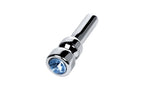 Silver Metal Urethral Plug with Sapphire Rhinestone Small > Sex Toys For Men > Sounding Rods