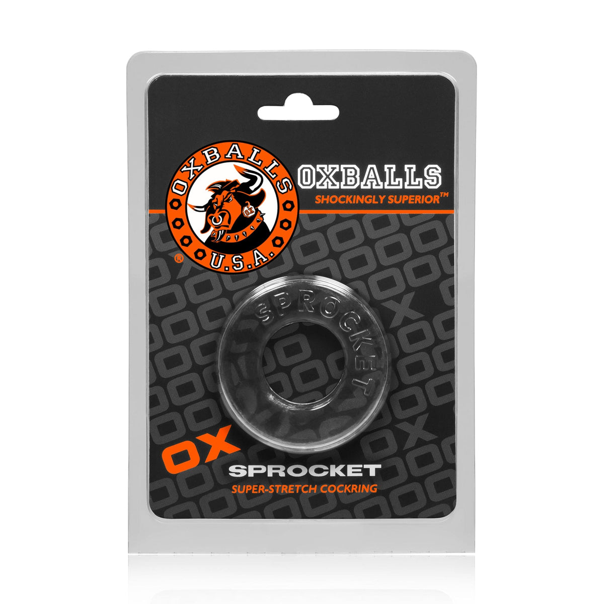 Sprocket Cockring Clear Super Stretch Fit 2.75 Inch Inner Circumference > Cock Ring > Single