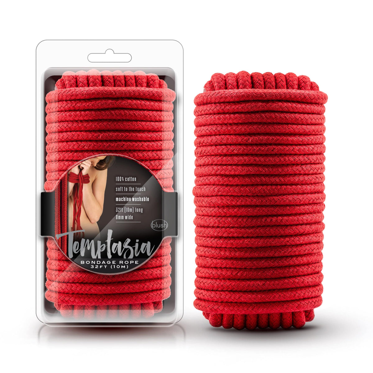Temptasia Bondage Rope 10 Meter Red Cotton Restraint Rope > Bondage Gear > Rope