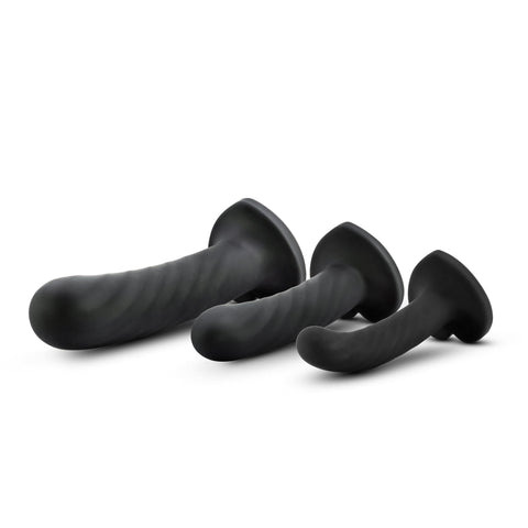 Temptasia Twist Kit Set of Three Unique Swirling Dildos for Enhanced Playtime Dilators