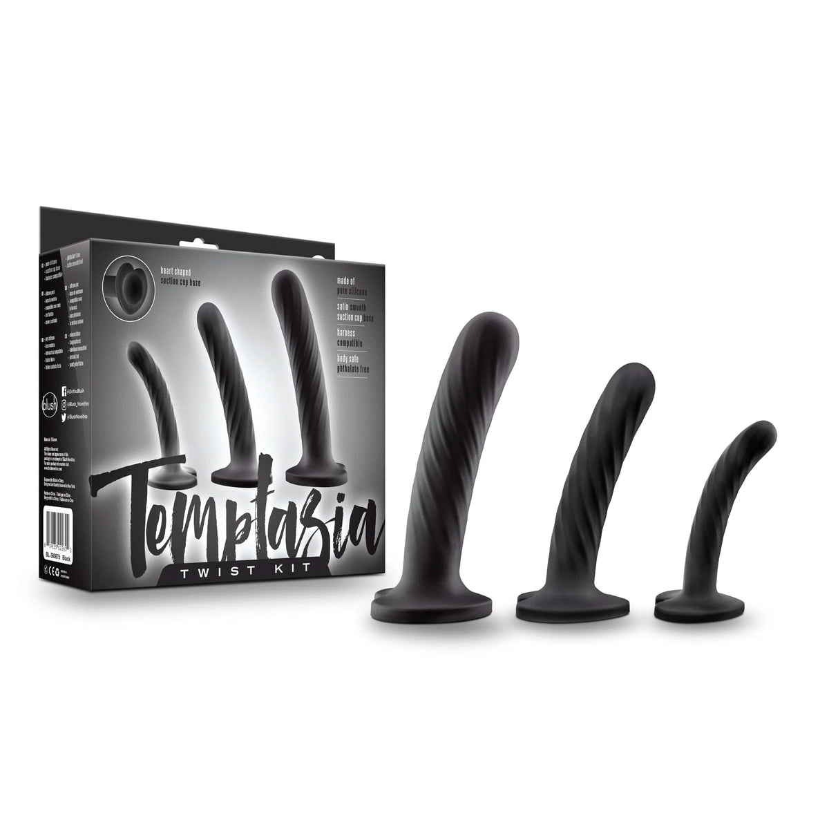 Temptasia Twist Kit Set of Three Unique Swirling Dildos > Sex Toys > Dilators