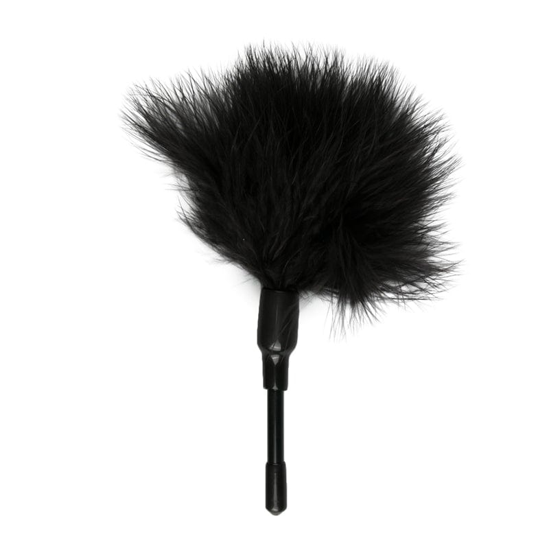 Tickler Black Small Feather Teaser for Sensational Foreplay Black Whips & Paddles