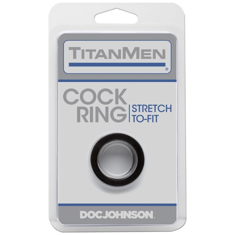 TitanMen Black Stretch Cock Ring – Comfortable Flexible Ring > Cock Ring > Single