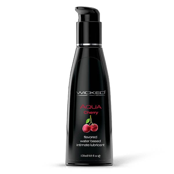 Wicked Aqua Cherry Water Based Lubricant 30ml (1 oz) Bottle > Lube > Flavoured