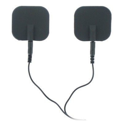 Zeus Deluxe Black Electro Pads Pack of Two E-STIM TOYS Main image