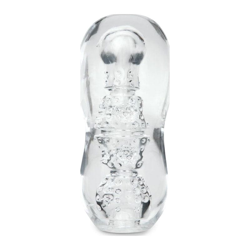 Zolo Gripz Dotted - Squeezable Clear Stroker Strokers - Manual