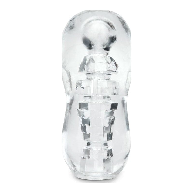 Zolo Gripz Spinner (Clear) – Squeezable Stroker > Sex Toys For Men > Masturbators > Manual Main image