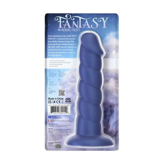 Addiction Adult Toys Blue Unicorn Dildo 8in Blue 677613892140