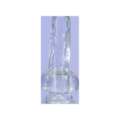 Addiction Adult Toys Clear Crystal Dildo w Balls 8in Clear 677613863201