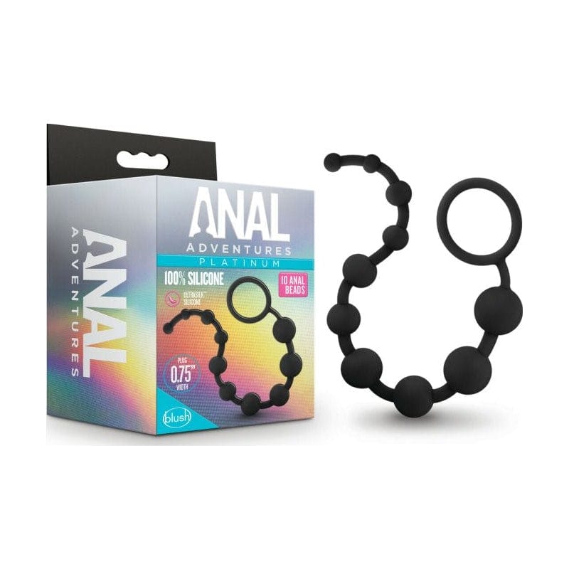 Anal Adventures Platinum Silicone 10 Anal Beads Beads