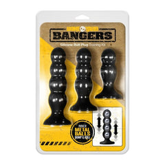 Boneyard Adult Toys Black Bangerz Silicone Ass Training Kit 3 Pc