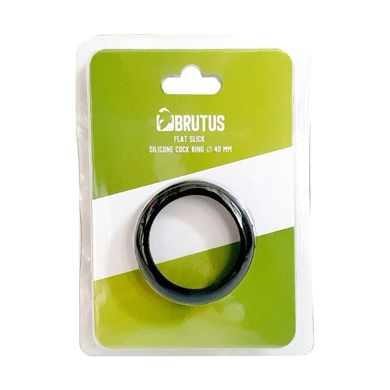 Brutus Adult Toys Black Brutus Flat Slick Cock Ring 40mm 8718858989614