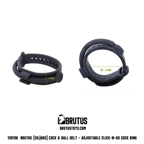 Cock and Ball Belt Click and Go Adjustable 70mm to 41mm by Brutus COCK RINGS