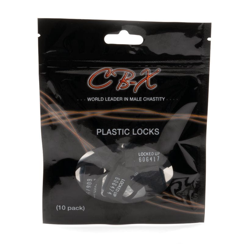 CB-X Adult Toys Black Cockcage Plastic Locks 10pc 094922347602