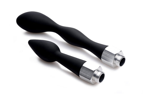Silicone Enema Attachment Set with 6.5 and 9 Inch Nozzles Douches
