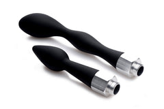 CleanStream Adult Toys Black Silicone Enema Attachment Set 848518027009