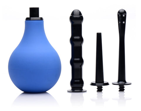 Premium One Way Valve Anal Douche Set with Three Nozzles Douches