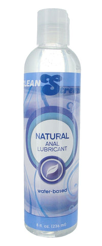 Natural Water Based Anal Lube 8oz/236ml - Silky Smooth Lubricants, Creams & Glides