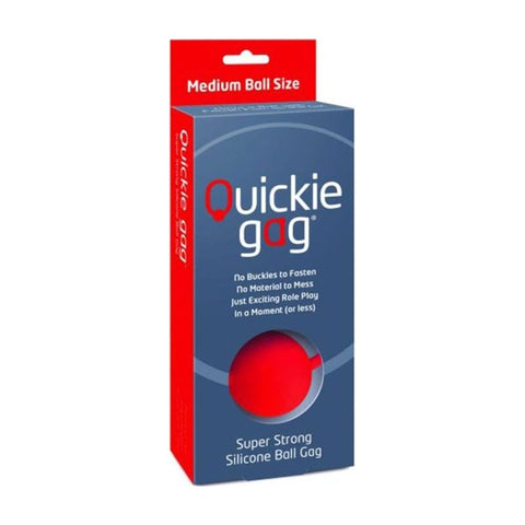 Quickie Gag Medium Ball Red Silicone Stretch Ball Gag Gags