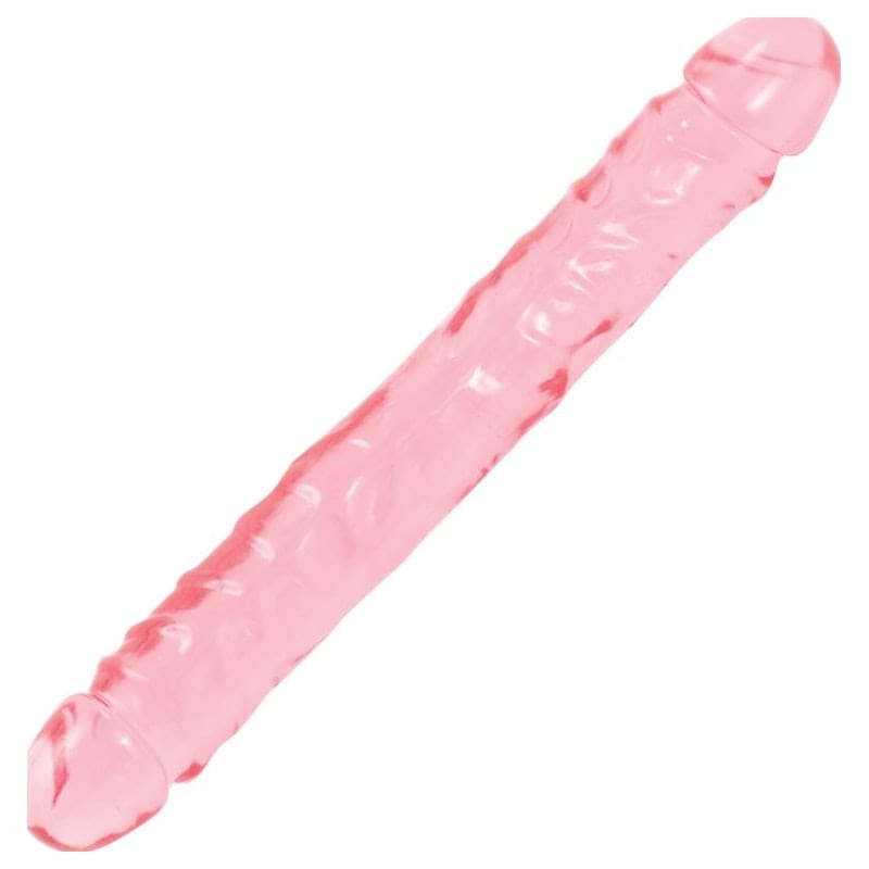 Crystal Jellies Adult Toys Pink 12 in Jr. Double Dong Pink 782421123901