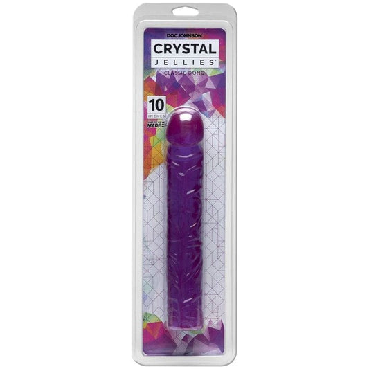 Crystal Jellies Adult Toys Purple 10 in Classic Dong Purple 782421931315