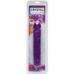 Crystal Jellies Adult Toys Purple 10 in Classic Dong Purple 782421931315