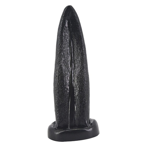 Tongue Shape Black Anal Plug for Unique Pleasure Experience Fantasy Plugs