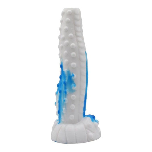 FAAK Adult Toys Blue Tiger Dildo Blue/White