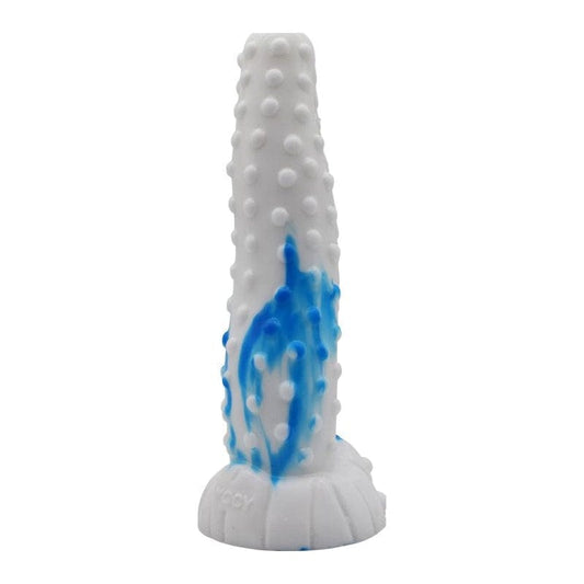 FAAK Adult Toys Blue Tiger Dildo Blue/White