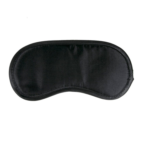 Black Satin Eye Mask for Sensory Deprivation and Intimacy Blindfold