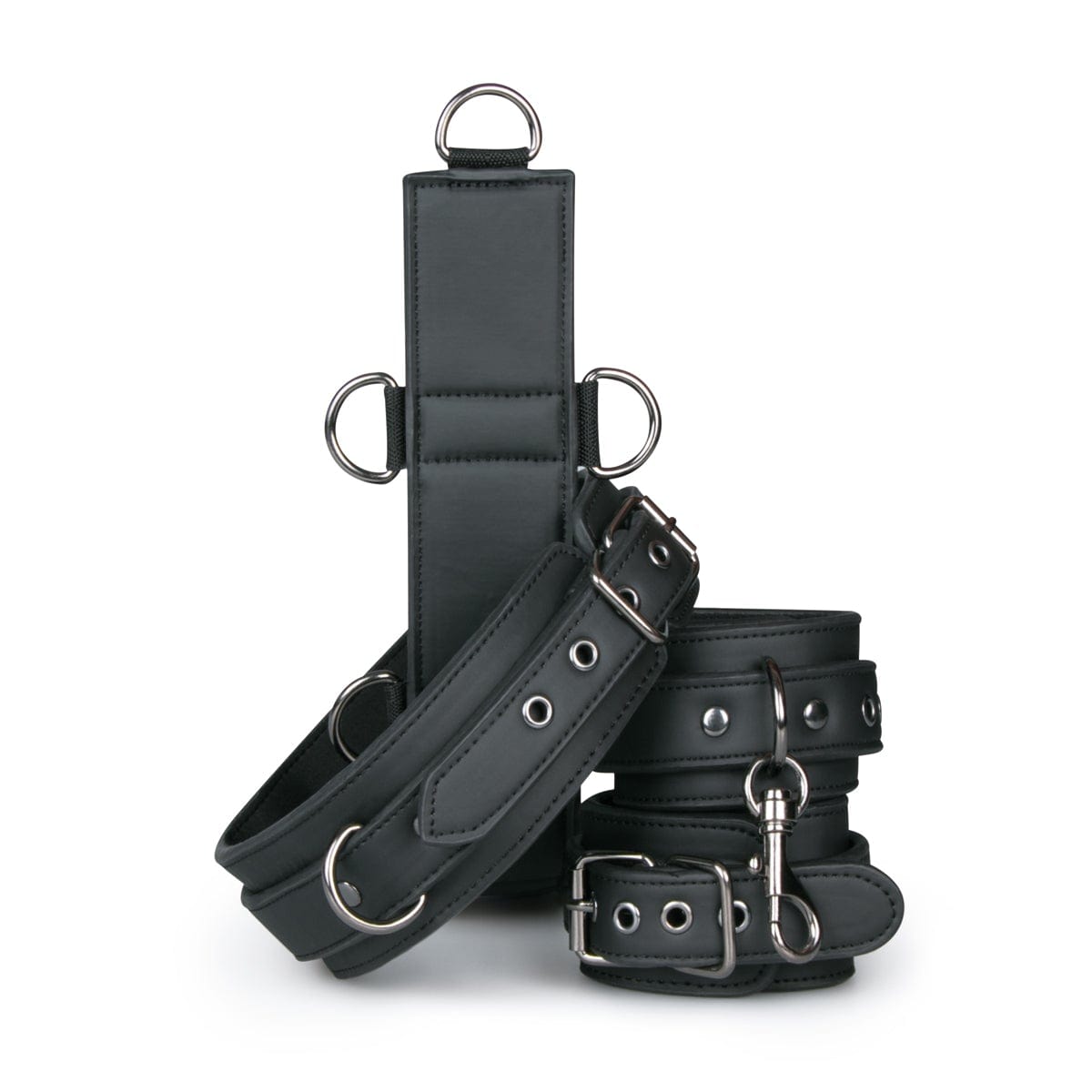 Neck and Wrist Restraint Bondage Kit with Harness Strap Handcuffs and Collar Secondary image