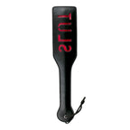 Paddle Slut Black Paddle – Comfortable and Effective Intimate Toy with Red Inscription > Bondage Gear > Paddles