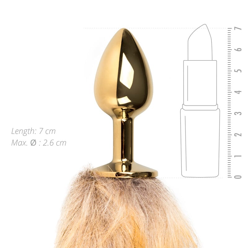 Fetish Collection Adult Toys Silver Fox Tail No. 1 - Gold Plug 8718627526156