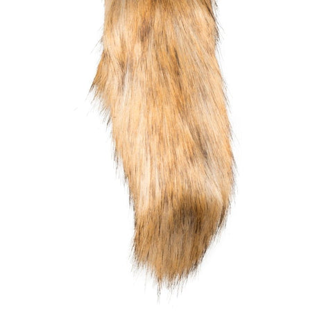 Fox Tail No 2 Silver Butt Plug with Faux Fur Tail Tails
