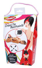 Frisky Adult Toys Black Stay Put Cross Tie Restraints 848518003324