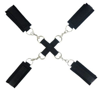 Frisky Adult Toys Black Stay Put Cross Tie Restraints 848518003324