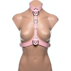 Frisky Adult Toys Pink Miss Behaved Pink Chest Harness 848518034076