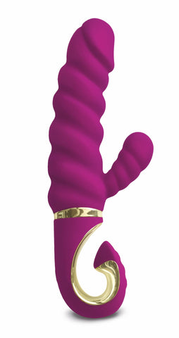 Gcandy Raspberry Dual Motor Vibrator Waterproof 4 Inch VIBRATORS-RABBIT