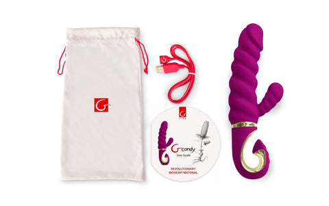 Gcandy Raspberry Dual Motor Vibrator Waterproof 4 Inch VIBRATORS-RABBIT